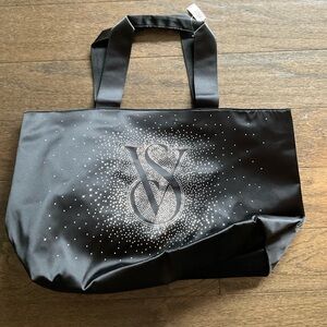 Victoria's Secret Black and Silver Tote